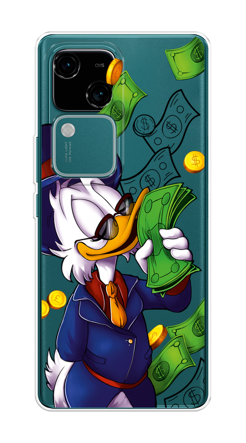 

Чехол на Vivo V30/S18 "Scrooge McDuck with Money", Синий;зеленый;белый, 2610150-1
