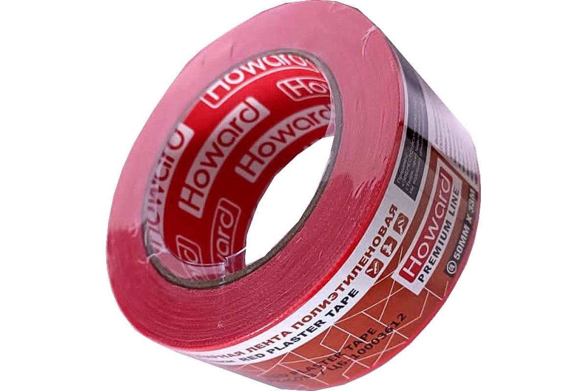 

Малярная лента полиэтиленовая Howard Red Plaster Tape ЦБ-10003612, PERed5033