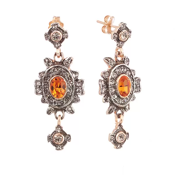 

Серьги подвески из серебра Element47 00946_SR_001_YG, фианит, 00946_SR_001_YG