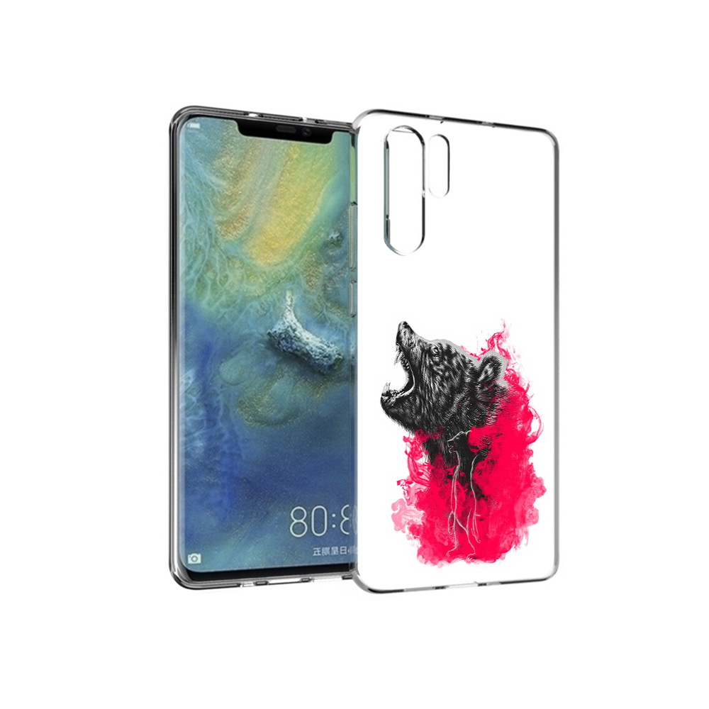 Чехол MyPads Tocco для Huawei P30 Pro медведь в дымке