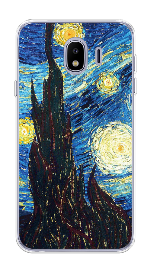 

Чехол Awog на Samsung Galaxy J4 "Ван Гог Звездная ночь", Желтый, 26450-9
