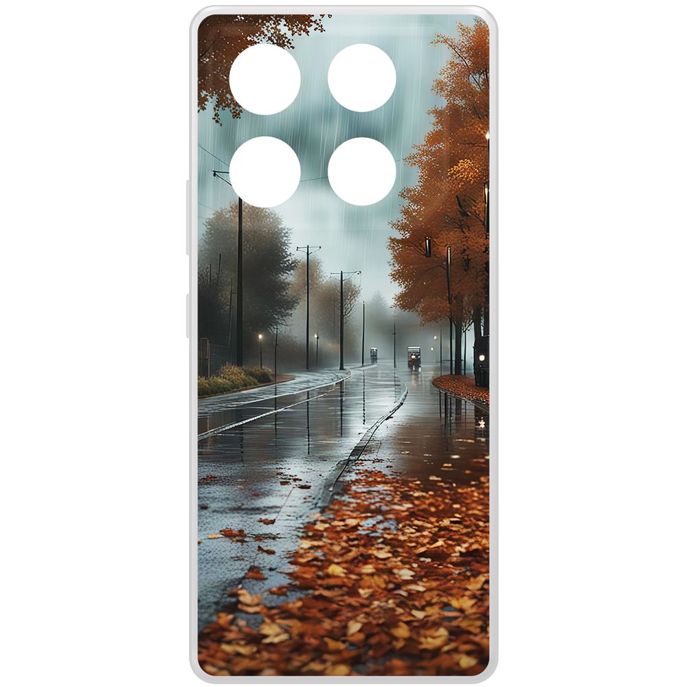 

Чехол-накладка Krutoff Clear Case Осенний дождь для INFINIX GT 20 Pro, Прозрачный