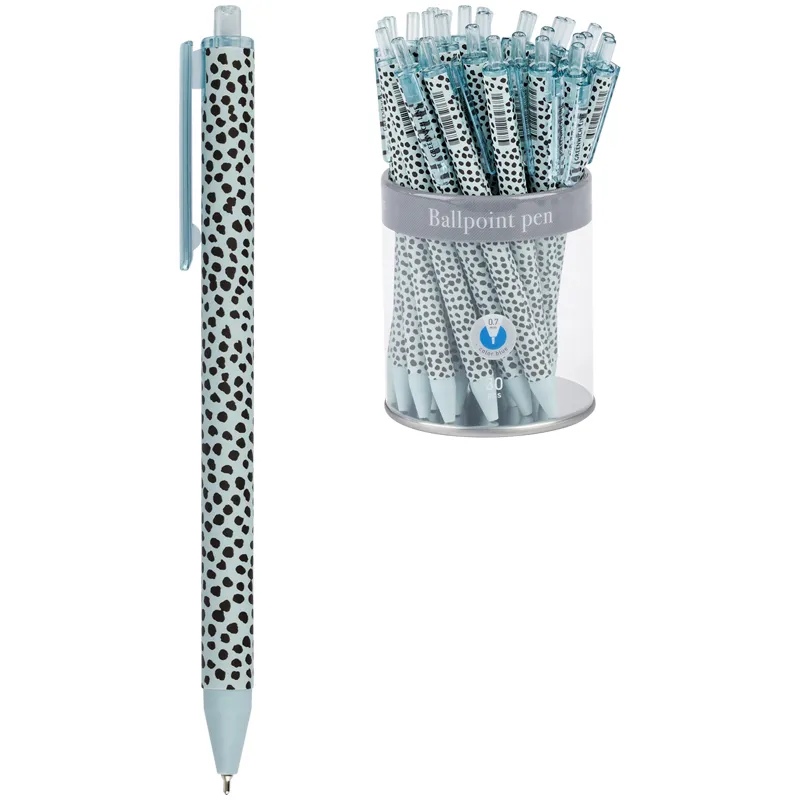 

Ручка шариковая автоматическая Greenwich Line Abstract dots синяя, 0,7мм, софт-тач