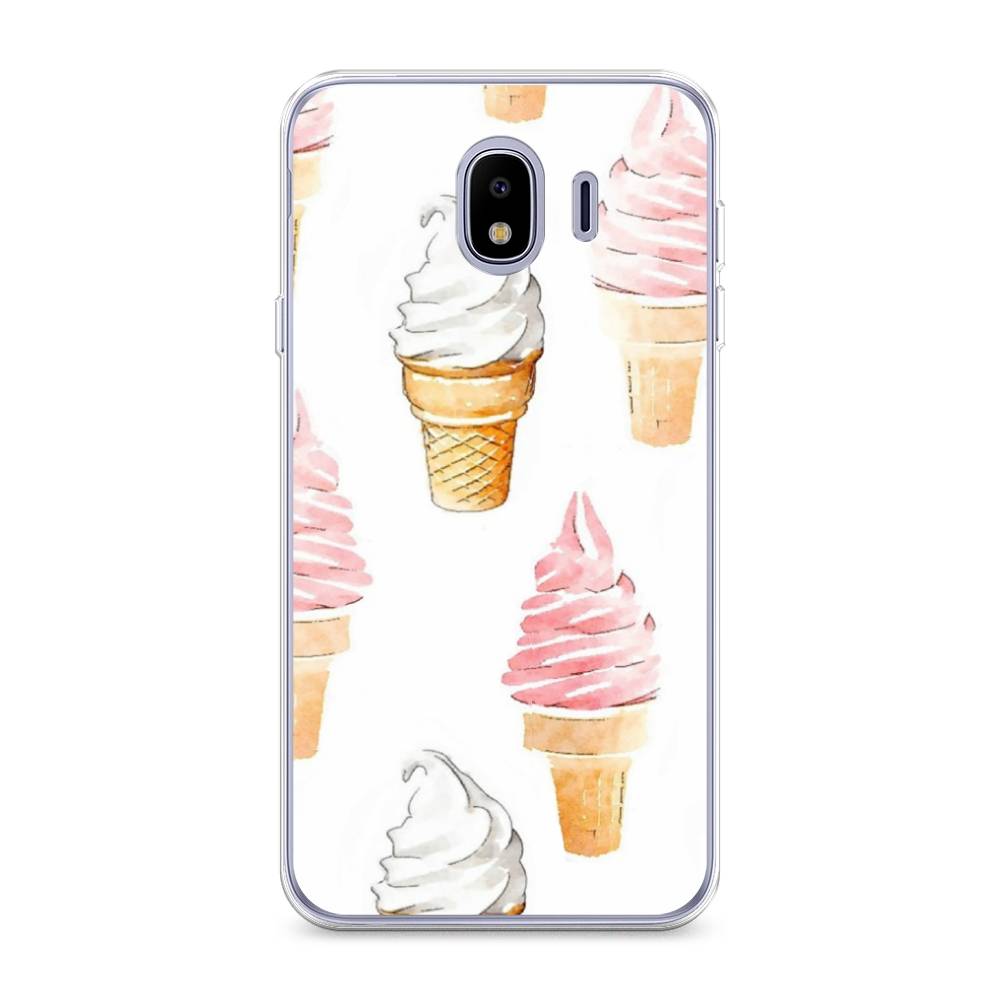 

Чехол Awog на Samsung Galaxy J4 "Нарисованное мороженое", Белый;розовый, 26450-10