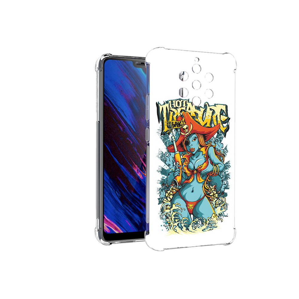 Чехол MyPads Tocco для Nokia 9 нарисованная синяя девушка комикс (PT125567.95.504)
