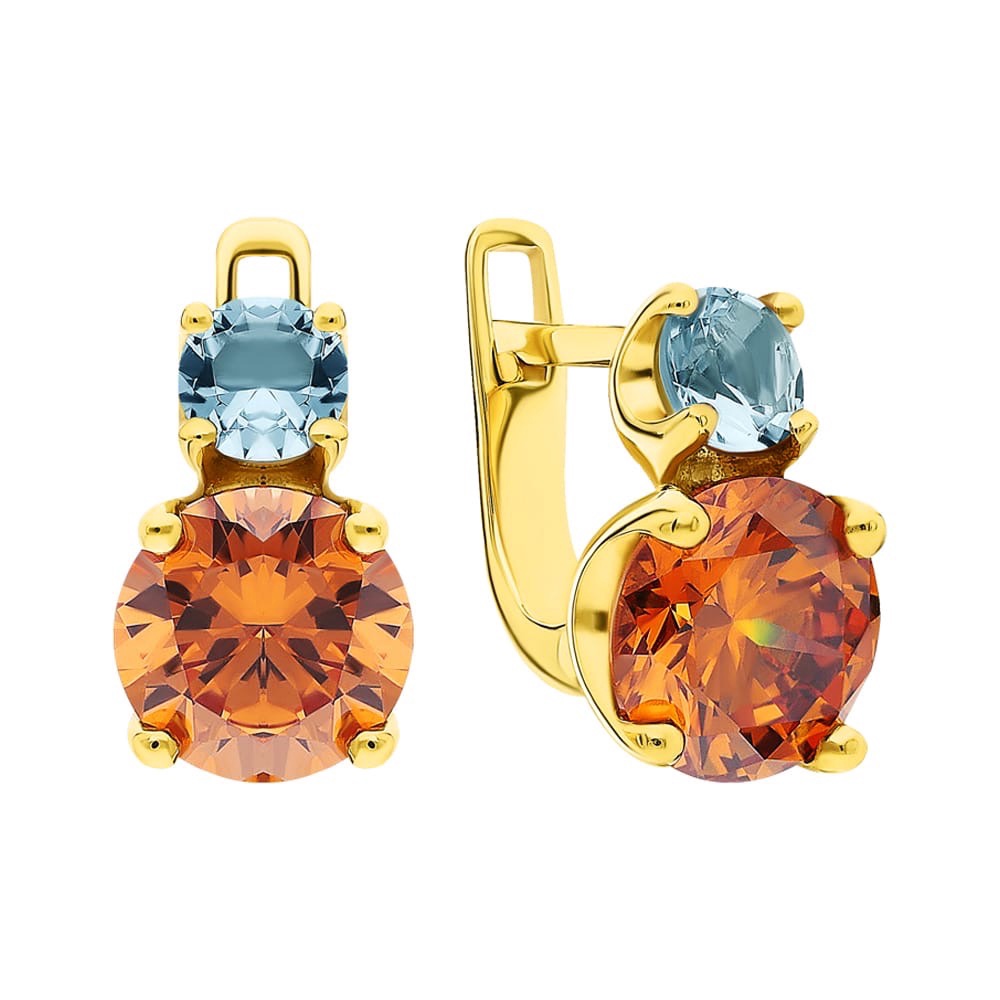 

Серьги из серебра с фианитом Element47 SE2627-E_SR_002_YG, SE2627-E_SR_002_YG