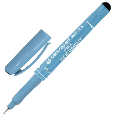 

Ручка капиллярная ЧЕРНАЯ CENTROPEN Document, трехгранная, 0,5 мм, 2631/0,5, 10 шт