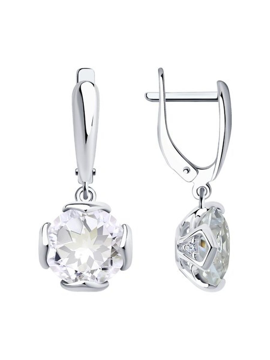 

Серьги из серебра TEO MAORI 892022046, горный хрусталь/фианит, 892022046
