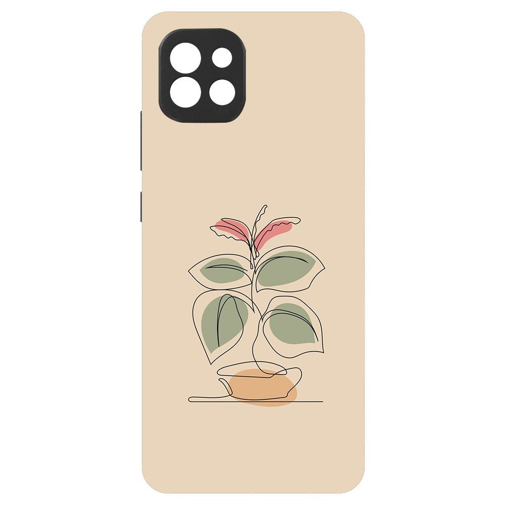 

Чехол-накладка Krutoff Soft Case Цветок для Samsung Galaxy A03 (A035) черный