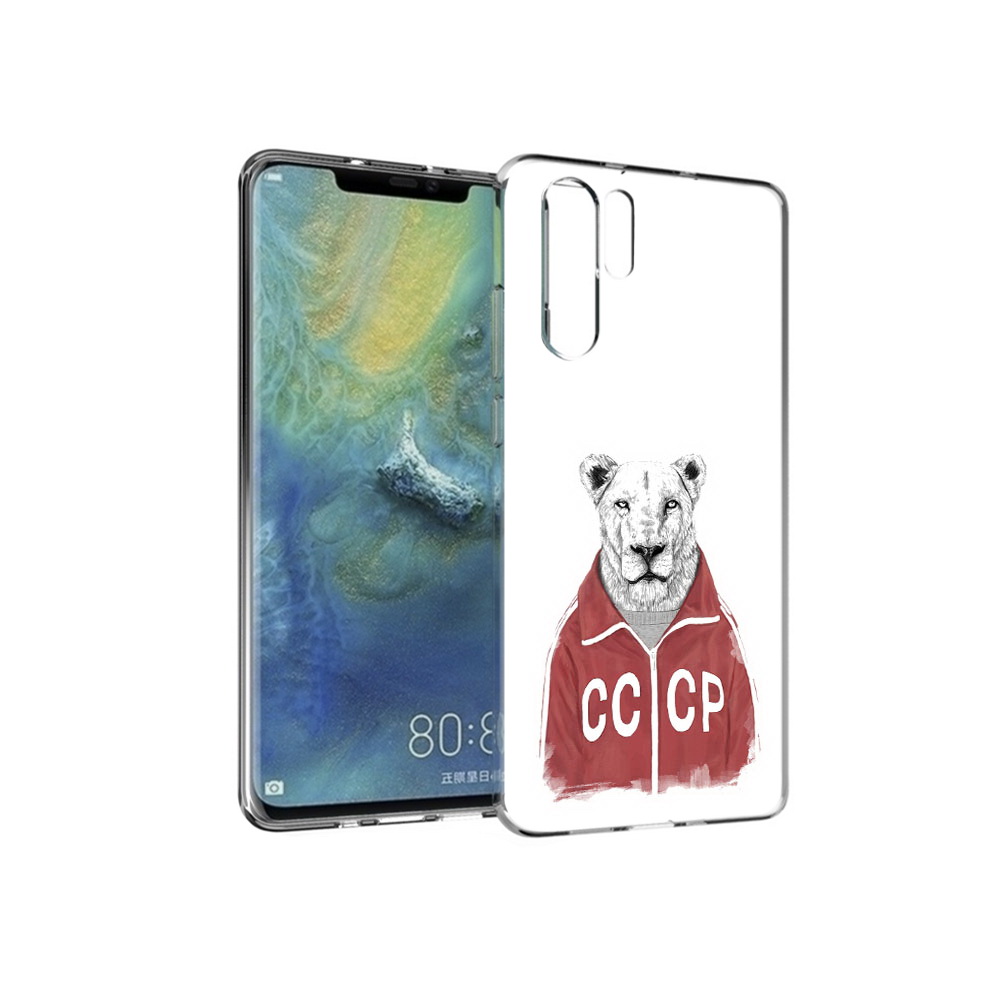 

Чехол MyPads Tocco для Huawei P30 Pro львица ссср, Прозрачный, Tocco