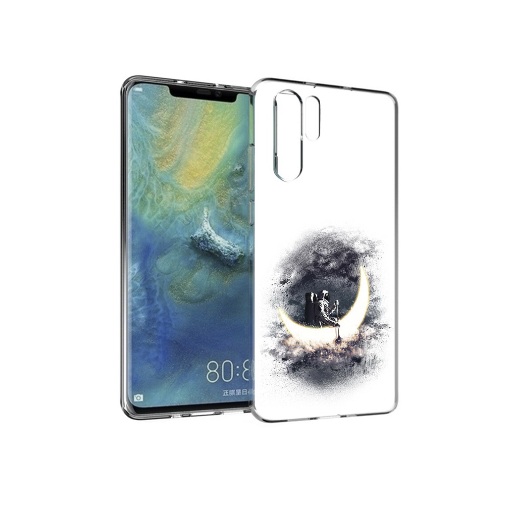 

Чехол MyPads Tocco для Huawei P30 Pro лунный путешественник, Прозрачный, Tocco