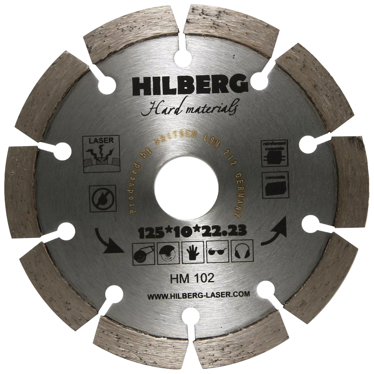 фото Hilberg диск алмазный отрезной 125x22,23 hilberg hard materials лазер hm102