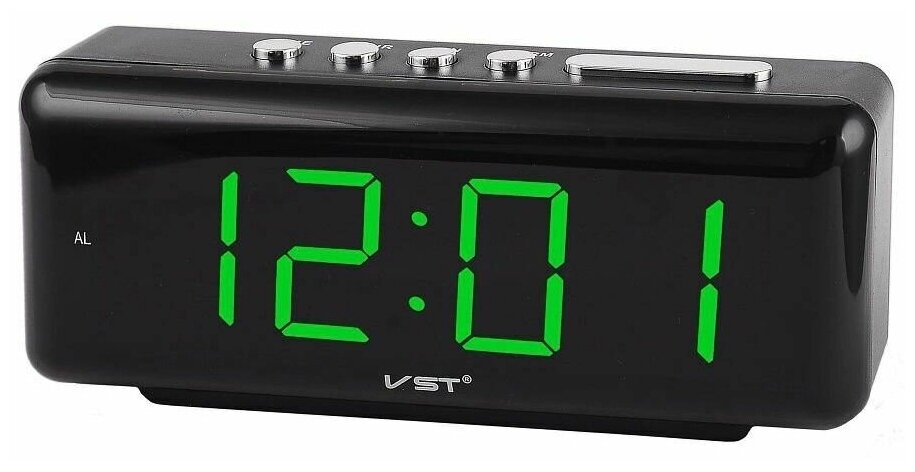 

Настольные часы VST-762W/М1-черный-VST-762W-салатовый, VST-762W