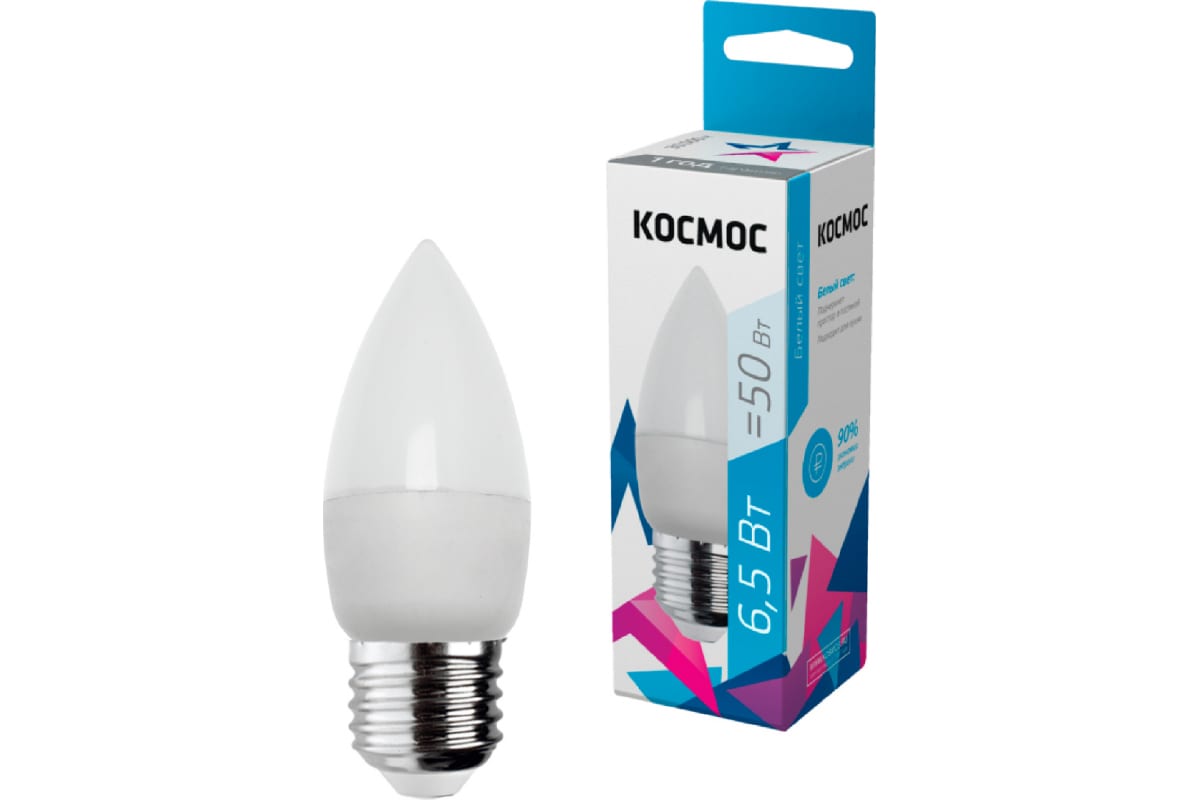 

Лампа светодиодная Led BASIC CN 6.5Вт 220В E27 4500К Космос LkecLED6.5wCNE2745