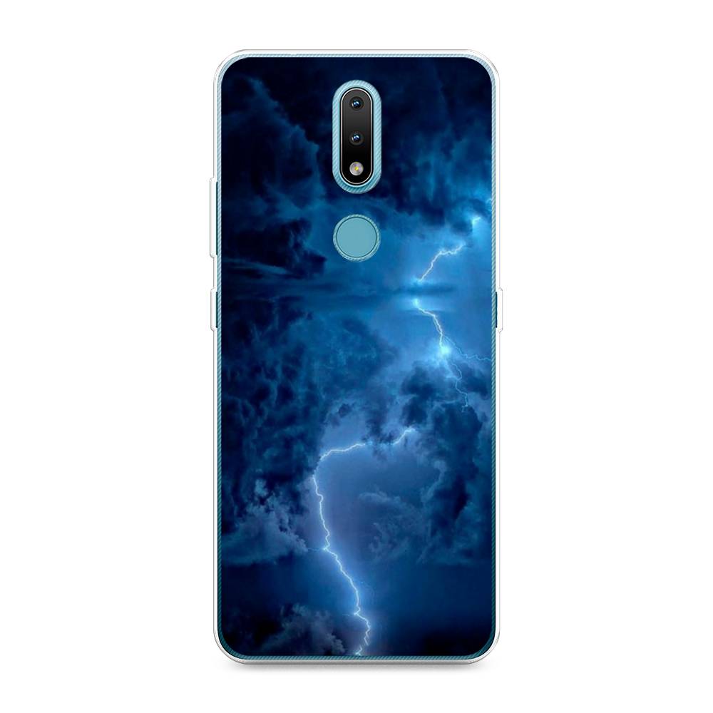 

Чехол Awog на Nokia 2.4 / Нокиа 2.4 "Молния", Синий, 123850-4