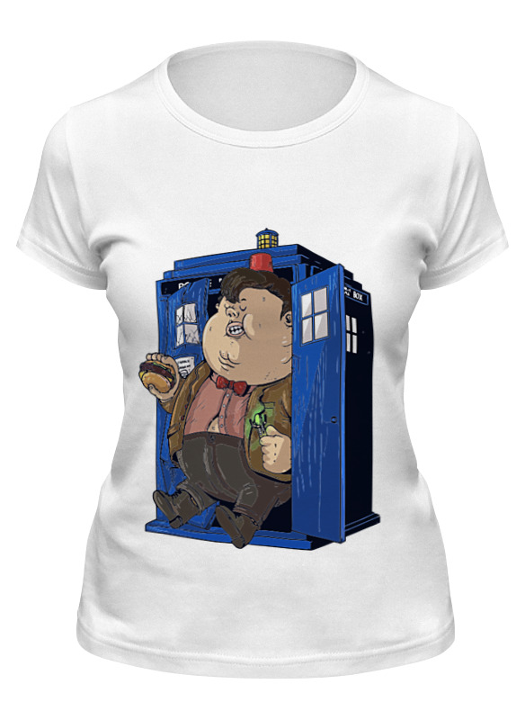 

Футболка женская Printio Fat doctor who белая 2XL, Белый, Fat doctor who