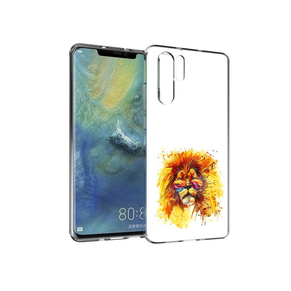 

Чехол MyPads Tocco для Huawei P30 Pro лев в очках, Прозрачный, Tocco