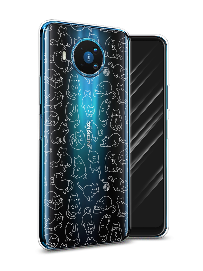 

Чехол Awog на Nokia 8.3 / Нокиа 8.3 "Шкодливые котики", Черный;белый;серый, 123550-2