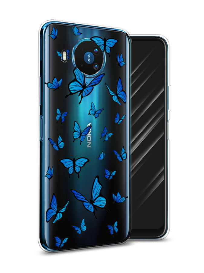 

Чехол Awog на Nokia 8.3 / Нокиа 8.3 "Синие бабочки", Синий;белый, 123550-1