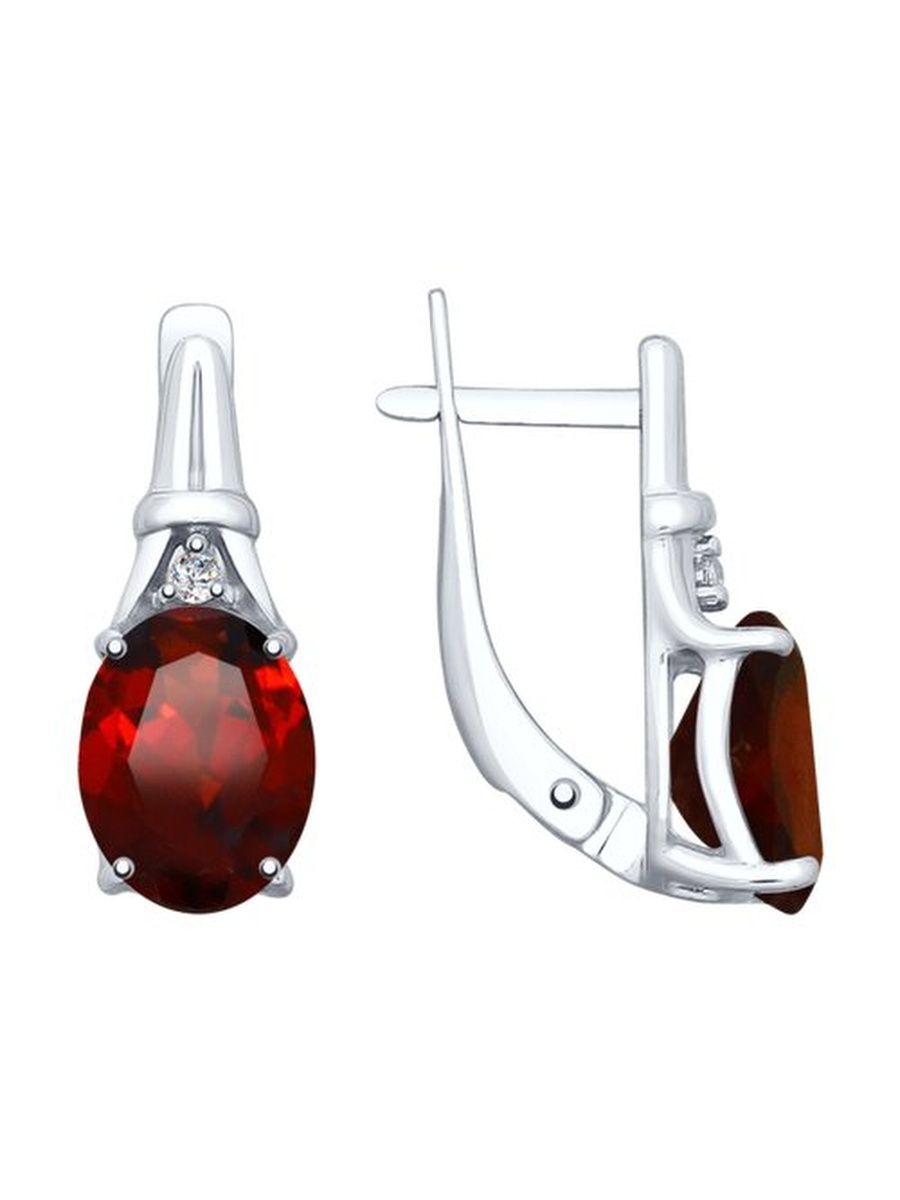 

Серьги из серебра TEO MAORI 892022025, гранат, 892022025