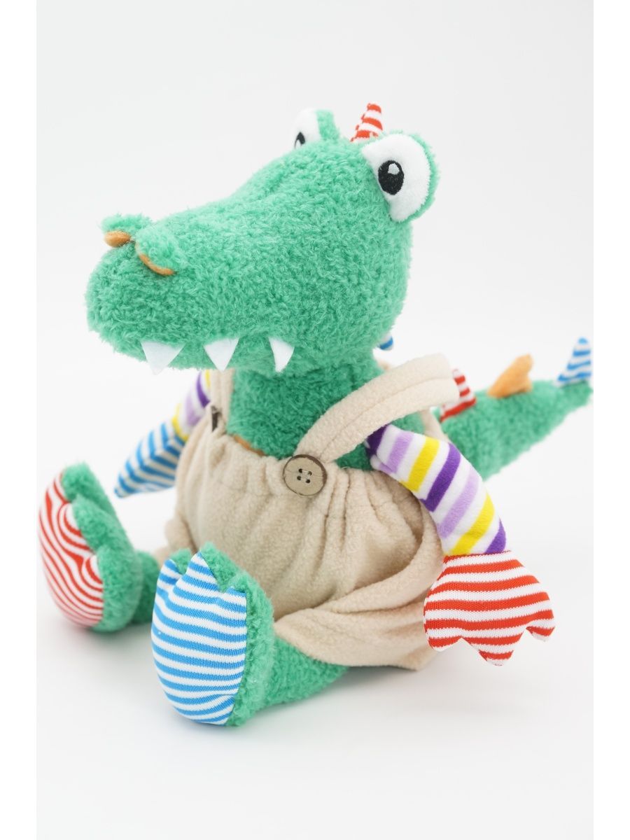 Мягкая игрушка Unaky Soft Toy крокодил Роб 20 см зеленый; бежевый; красный; голубой качалка мягкая дракончик зеленый