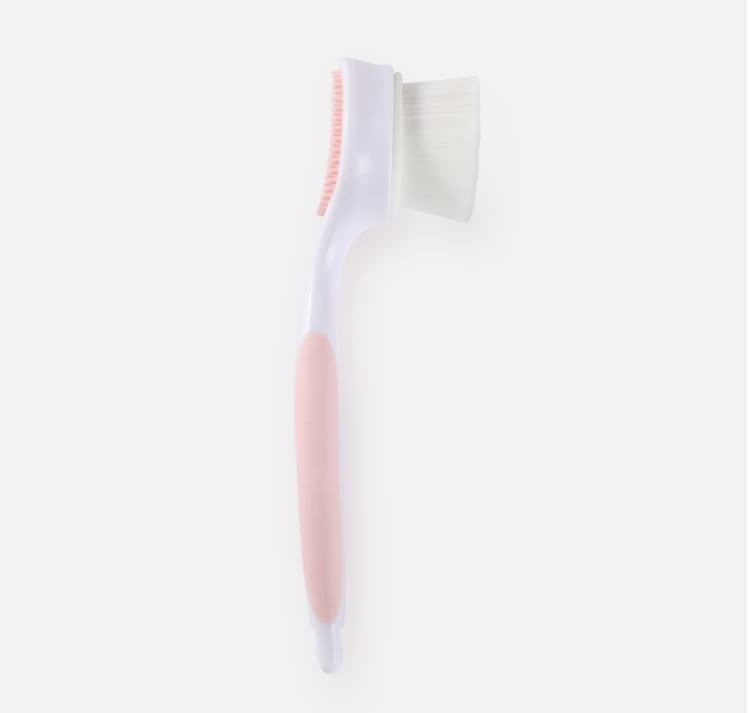 Щётка для лица Raffini Facial Brush 16 x 4.5 x 3.5 см, нейлоновая, бело-розовая