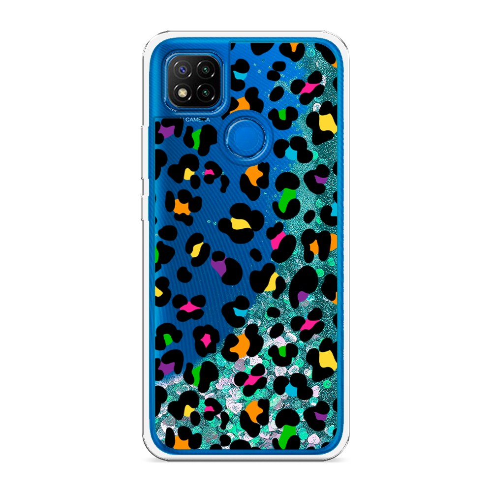 

Жидкий чехол с блестками "Яркий леопард" на Xiaomi Redmi 9C