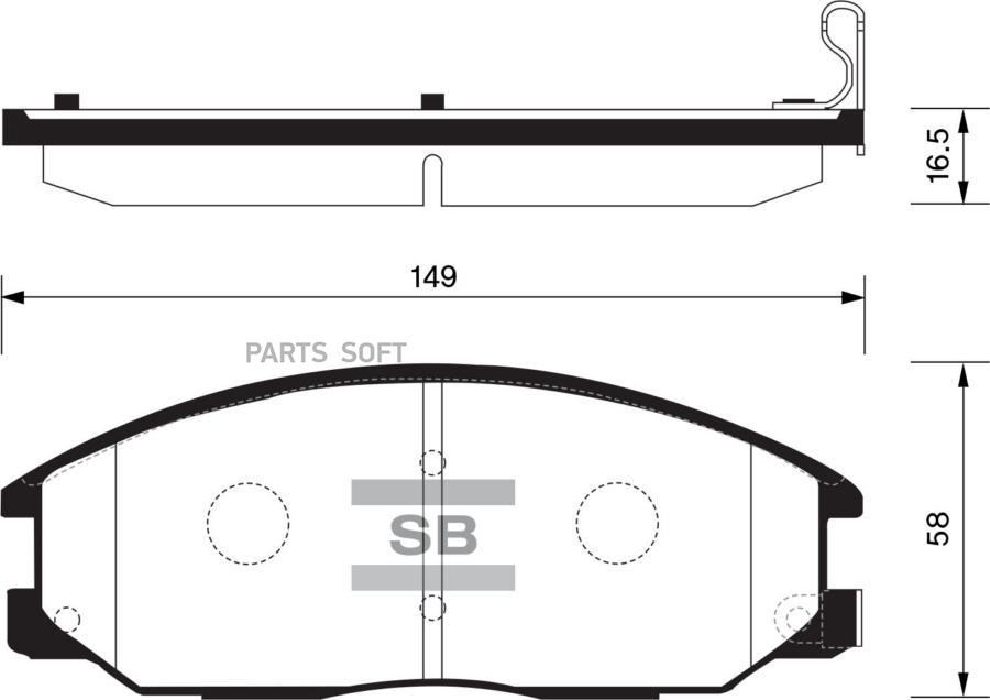 

Тормозные колодки Sangsin brake дисковые SP1171
