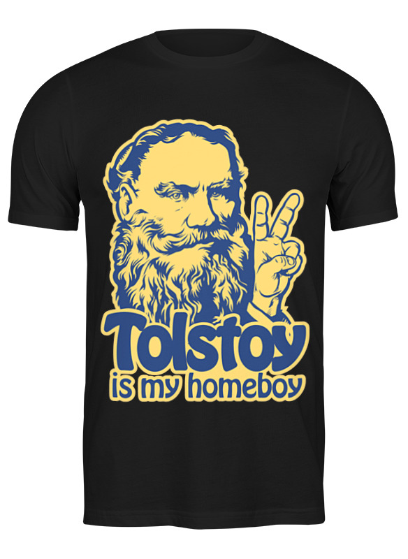 

Футболка мужская Printio Толстой мой кориш! черная M, Черный, Толстой мой кориш!
