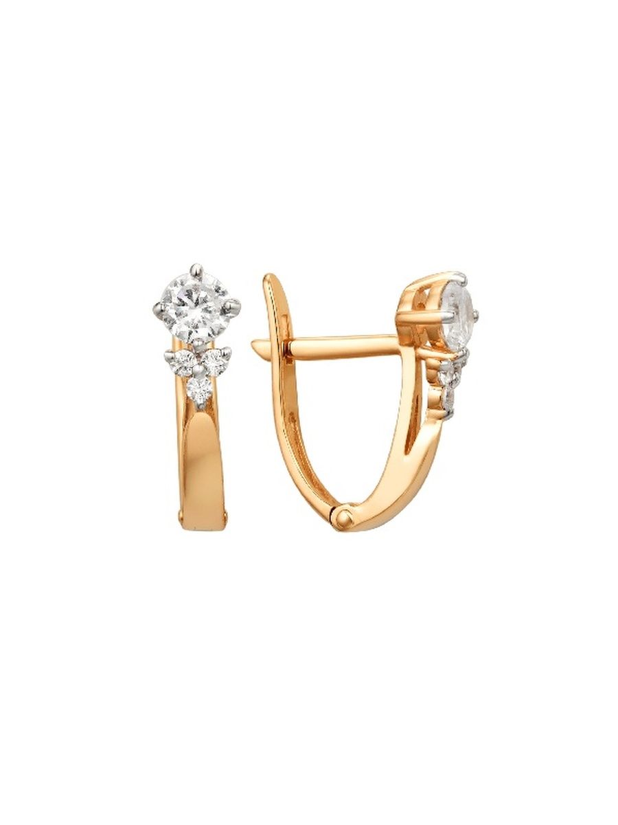 

Серьги из золота TEO MAORI 7000982-1102, фианит, 7000982-1102