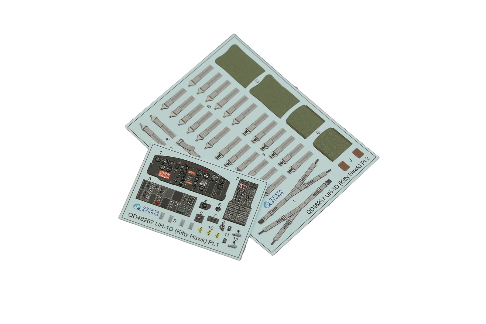 

3D Декаль интерьера Quinta Studio 1/48 UH-1D(KittyHawk)QD48267, Цветной