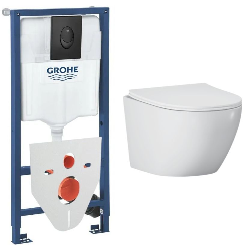 

Комплект инсталляции Grohe с унитазом Helmken 238535103, премиум с кнопкой смыва, 238835103