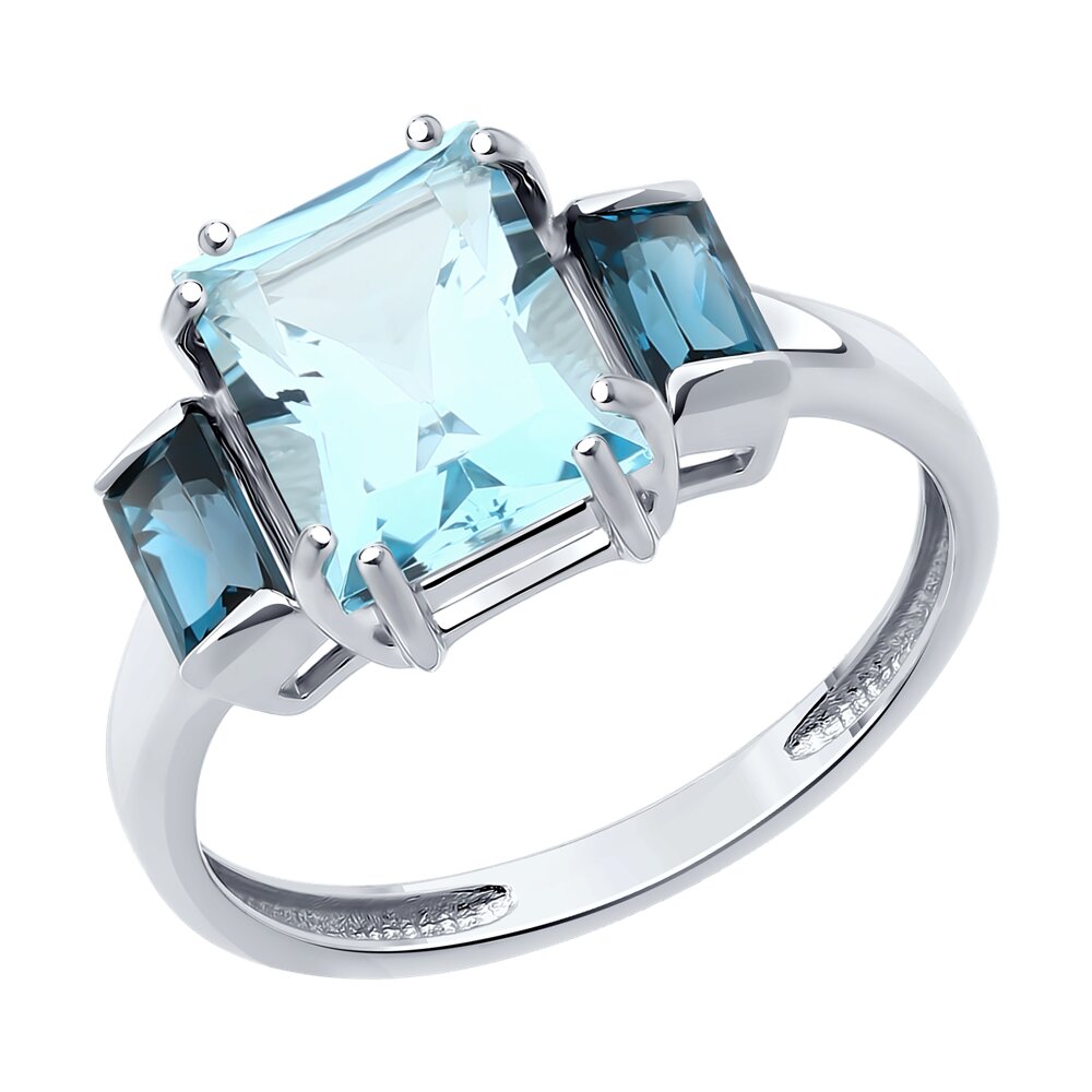 

Кольцо из золота р.  Diamant 52-310-02431-1, топаз, 52-310-02431-1