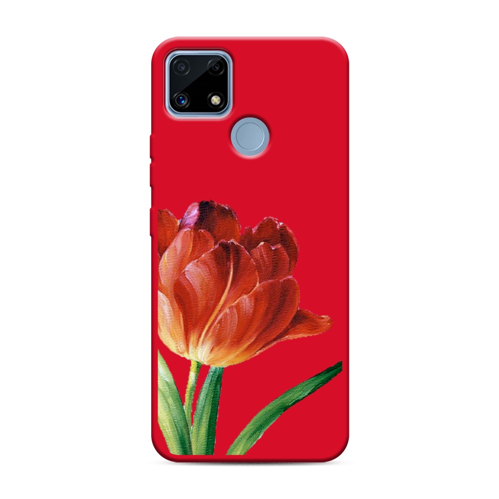 

Чехол Awog на Realme C25/C25s "Красный тюльпан", Разноцветный, 256953-1