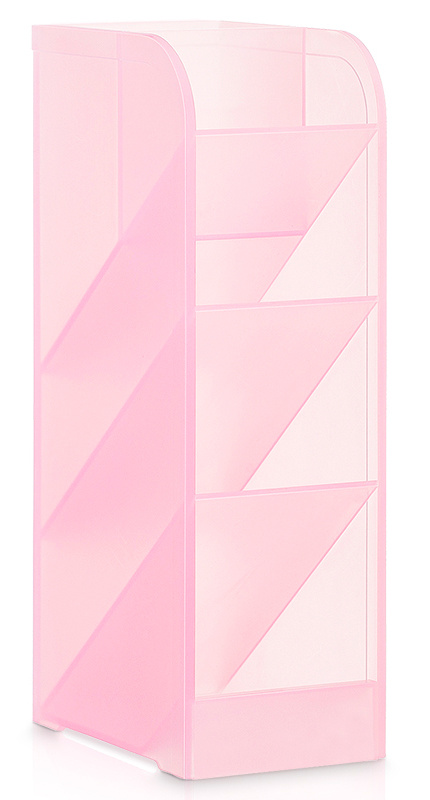 фото Подставка deli 8932pink 5отд. для пишущих принадлежностей 205х59х93мм розовый/прозрачный