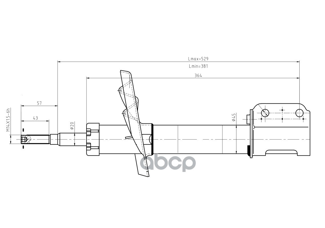 

Амортизатор Передний L-R Lada X-Ray 2015- Pilenga Sh-P 7250 PILENGA арт. SH-P 7250