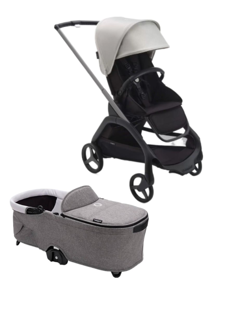 Коляска 3 в 1 Bugaboo Dragonfly Graphite/MidnightBlack/MistyWhite + люлька bugaboo Grey