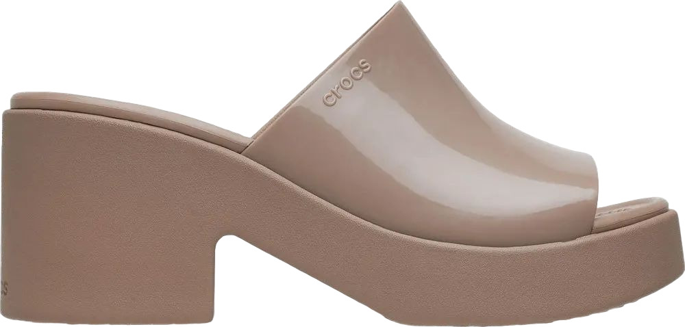 Сабо женские Crocs BROOKLYN SLIDE HIGH SHINE HEEL коричневые 6 US коричневый