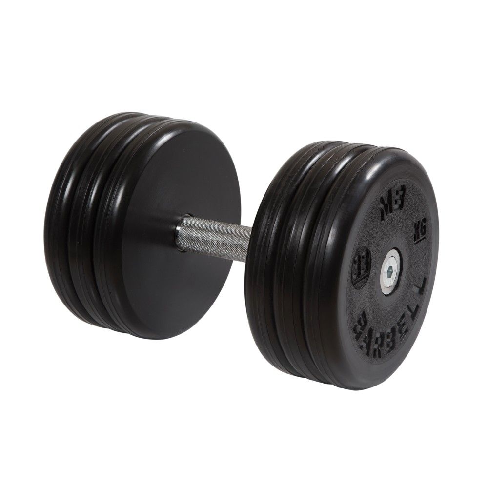 Неразборная гантель MB Barbell Классик 1 x 33 кг черный 1555400₽