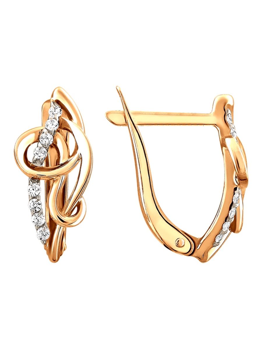 

Серьги из золота TEO MAORI 72101010296, циркон, 72101010296