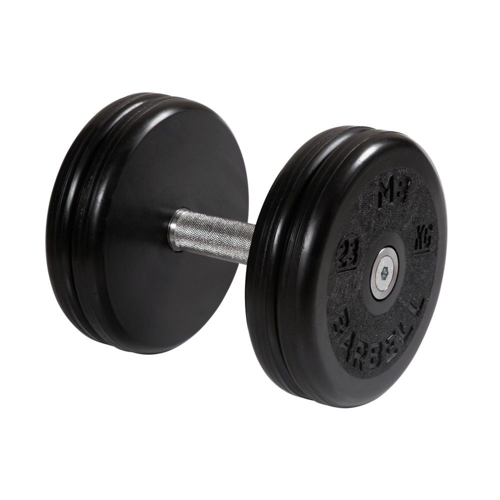 Неразборная гантель MB Barbell Классик 1 x 23 кг, черный