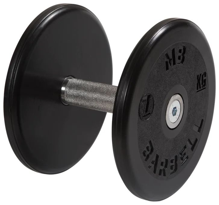 Неразборная гантель MB Barbell Классик 1 x 7 кг, черный