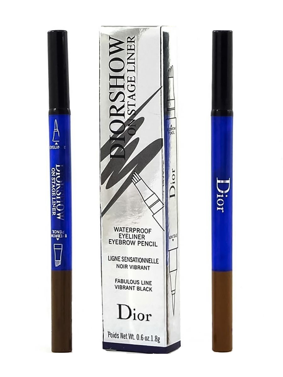 Двусторонняя подводка-фломастер Dior Diorshow On Stage Liner подводка estrade double sketch жидкая двусторонняя 05 белый голубой