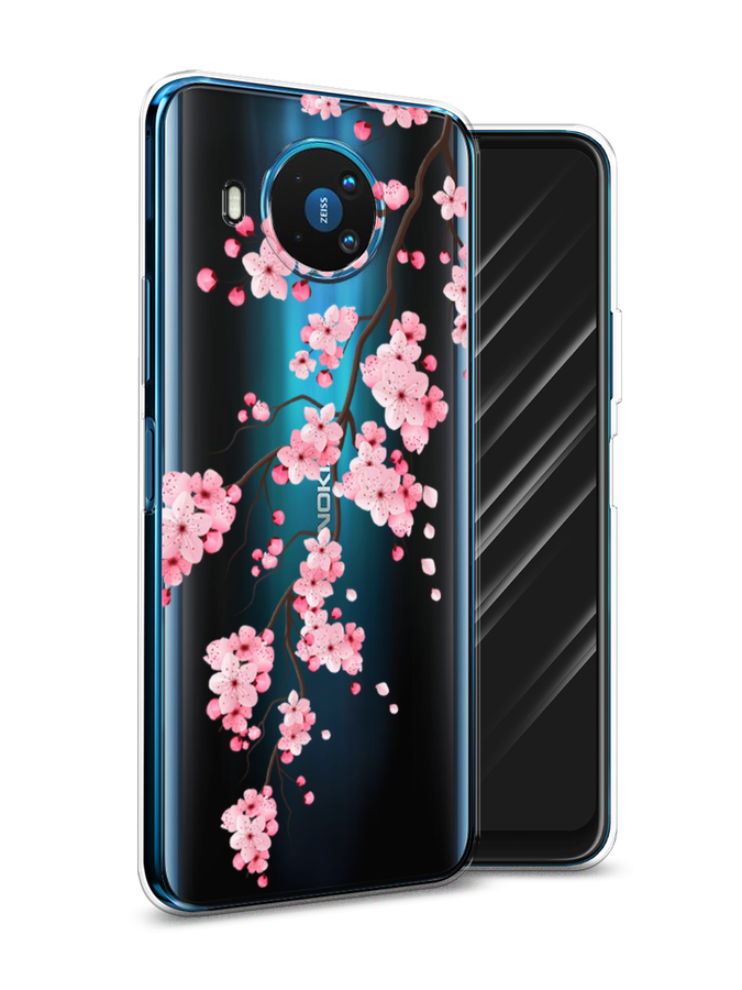 

Чехол Awog на Nokia 8.3 / Нокиа 8.3 "Розовая сакура", Розовый;коричневый, 123550-8