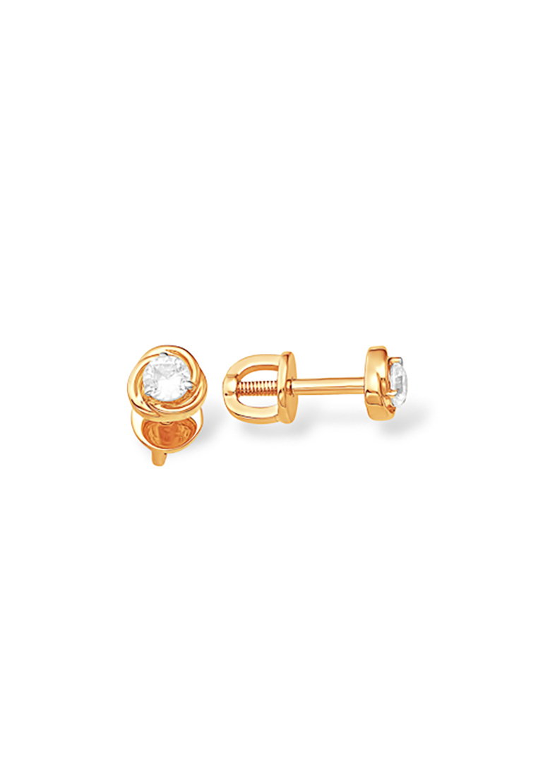 

Серьги-пусеты из красного золота с фианитом Kari Jewelry С13214958, С13214958