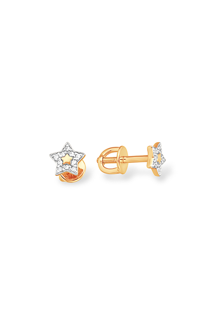 

Серьги-пусеты из красного золота с фианитом Kari Jewelry С13213766, С13213766