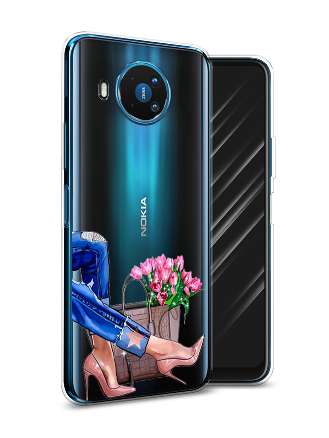 

Чехол Awog на Nokia 8.3 / Нокиа 8.3 "Каблучки", Голубой;коричневый;розовый, 123550-7