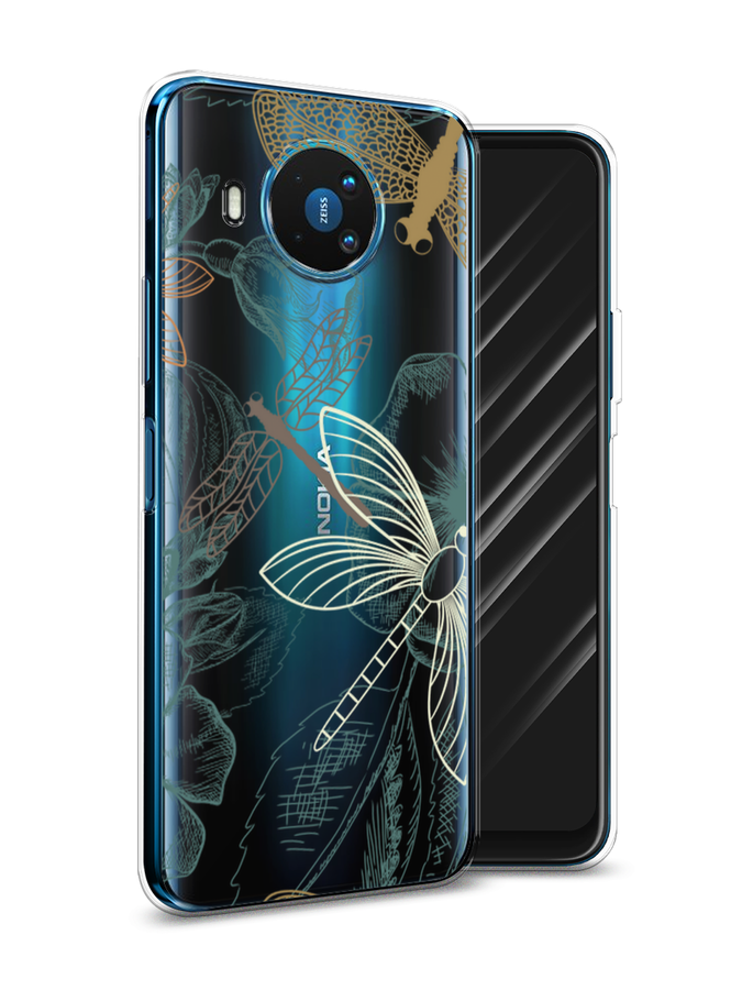 

Чехол Awog на Nokia 8.3 / Нокиа 8.3 "Тени стрекоз", Коричневый;зеленый;белый, 123550-8