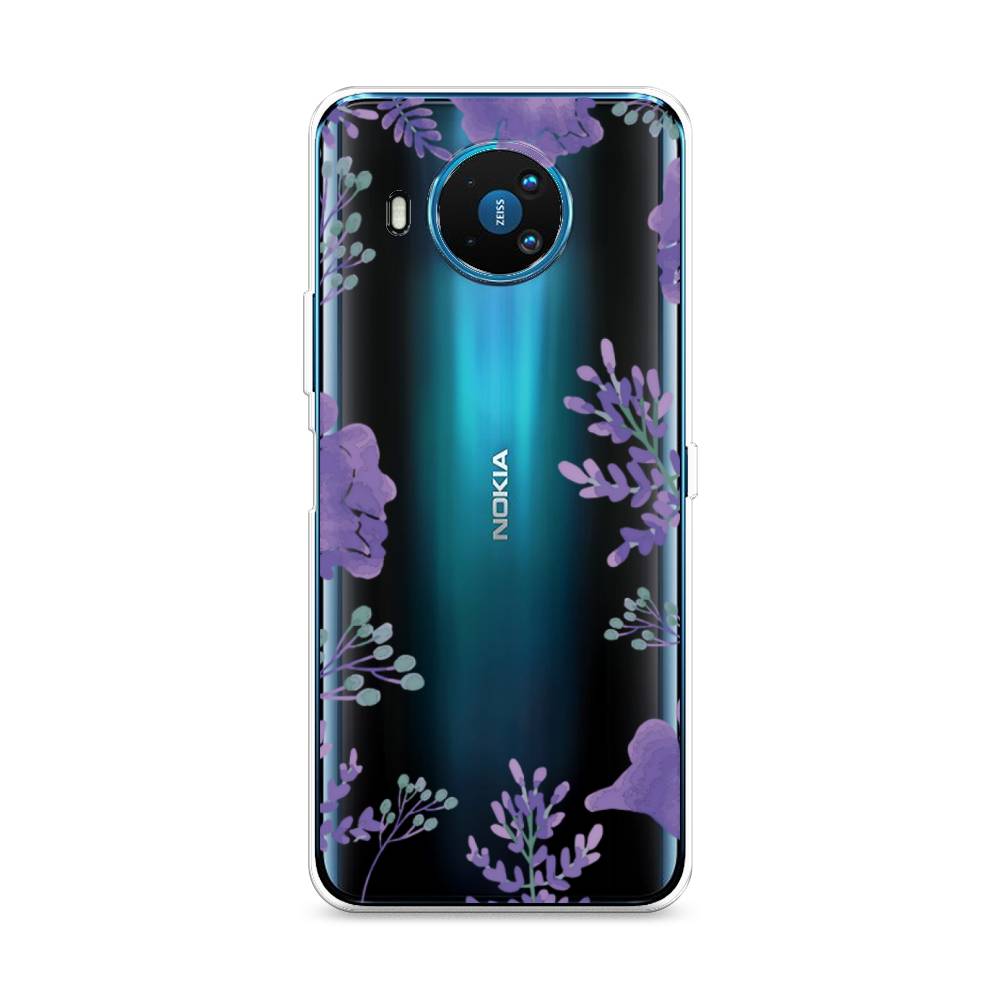 фото Чехол awog "сиреневая цветочная рамка" для nokia 8.3