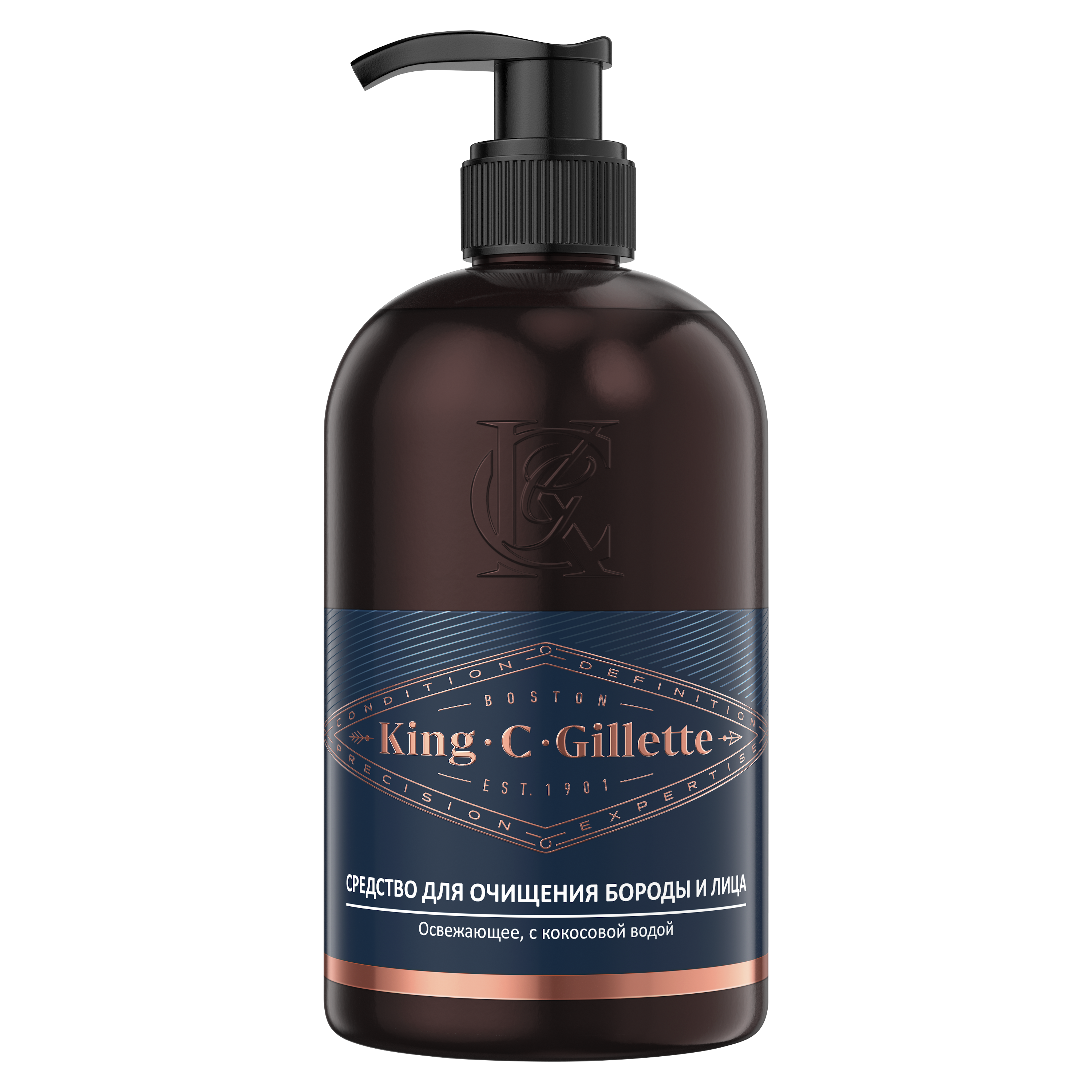 Купить Средство Gillette, для очищения бороды и лица King C. с кокосовой водой, 350 мл